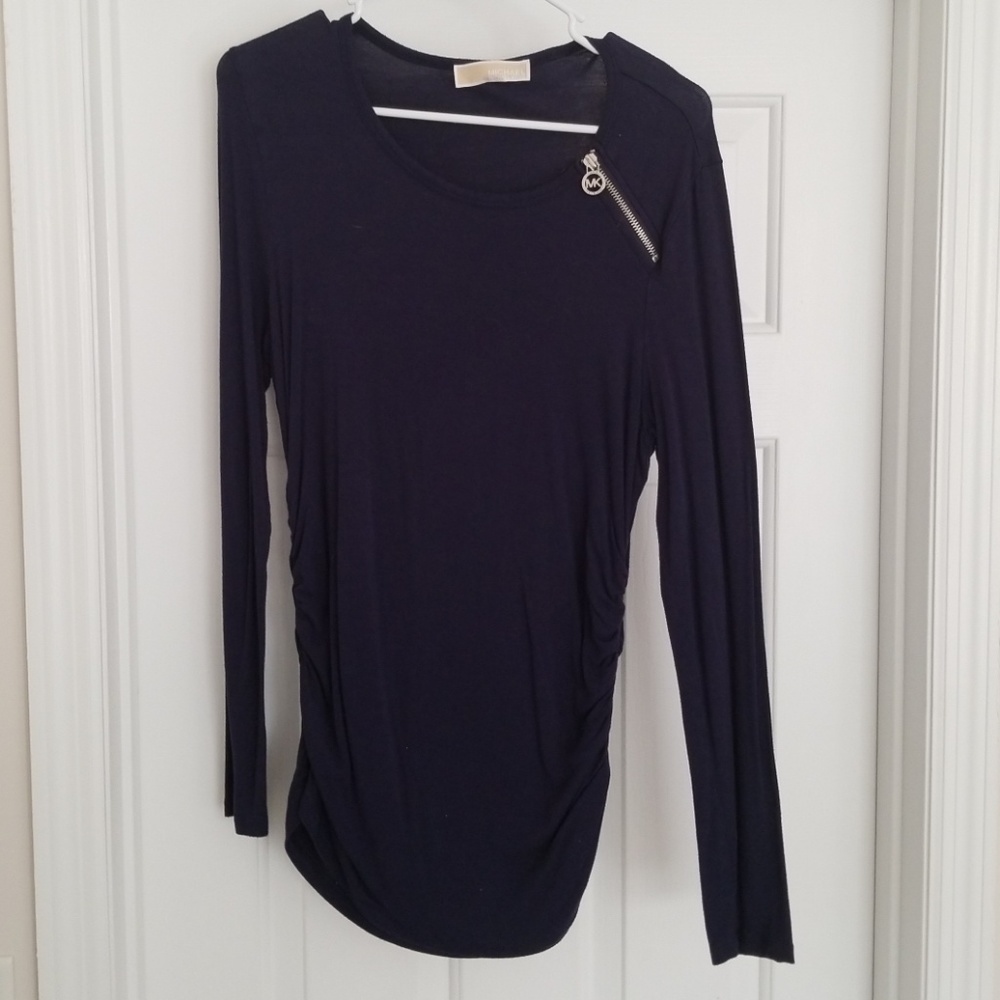 Michael Kors Long Sleeve Navy Blue Shirt